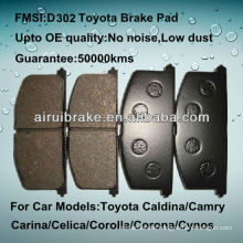 OE quality Toyota Tercel front brake pad D263